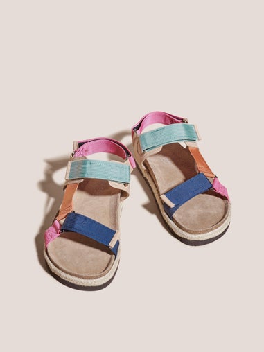 Trekking Sandalen Colourblock mit Fußbett