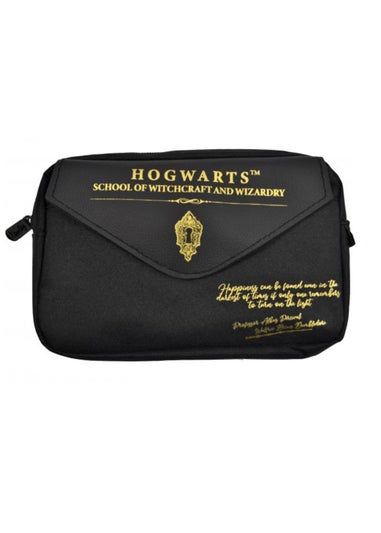 Harry Potter Black/Gold Hogwarts Pencil Case