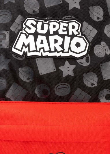 Super Mario Black/Red All-Over Print Backpack