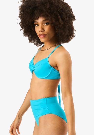 Gini London Teal Bikini Top