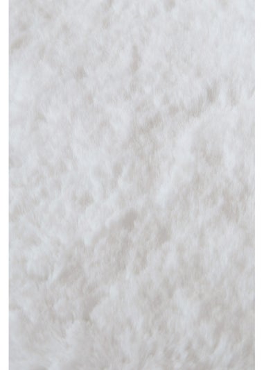 Homemaker Ivory Luxury Fur Single Rug