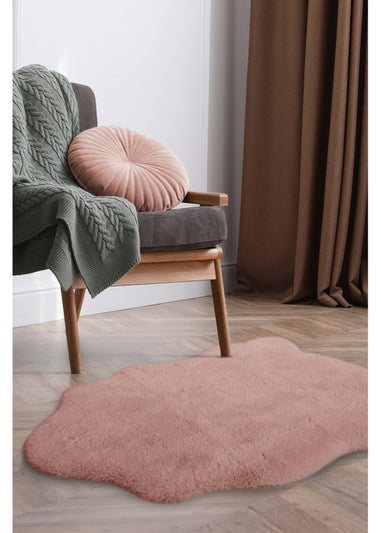 Homemaker Blush Luxury Fur Single Rug