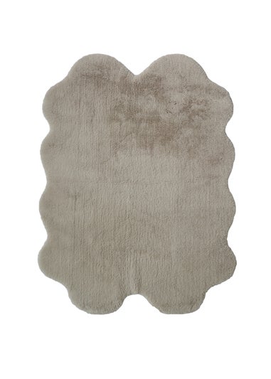 Homemaker Natural Luxury Fur Quad Rug