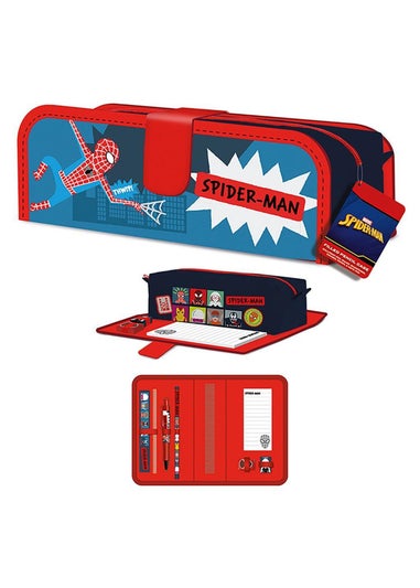 Spider-Man Red/Blue Sketch Pencil Case Set (Pack of 7)