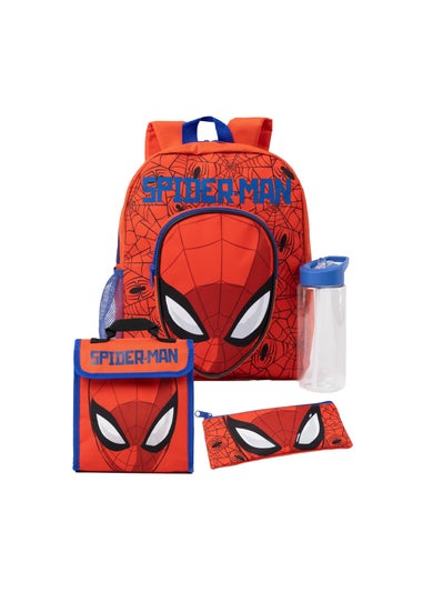 Spider-Man Kids Red Backpack Set (Pack of 4)