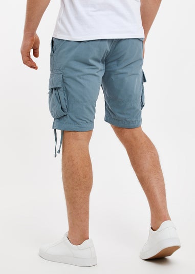 Threadbare Duck Egg Cotton Manchester Cargo Shorts