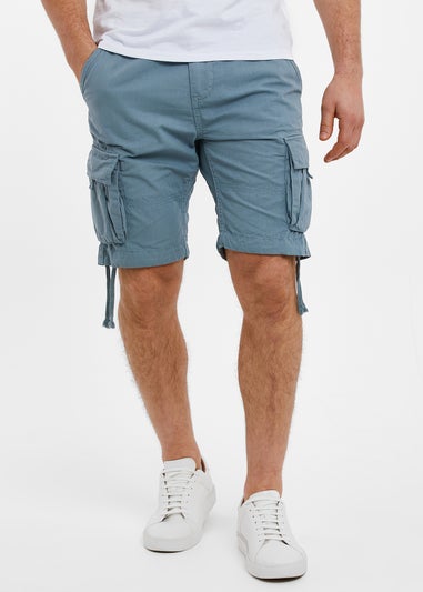 Threadbare Duck Egg Cotton Manchester Cargo Shorts