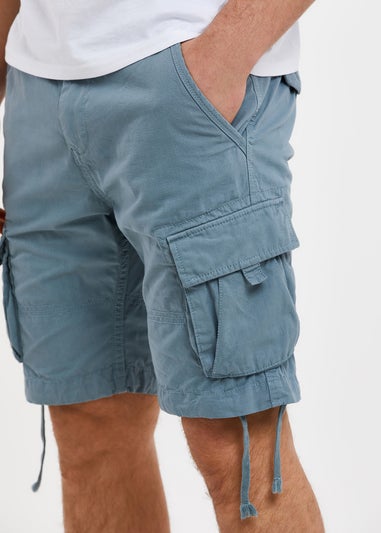 Threadbare Duck Egg Cotton Manchester Cargo Shorts