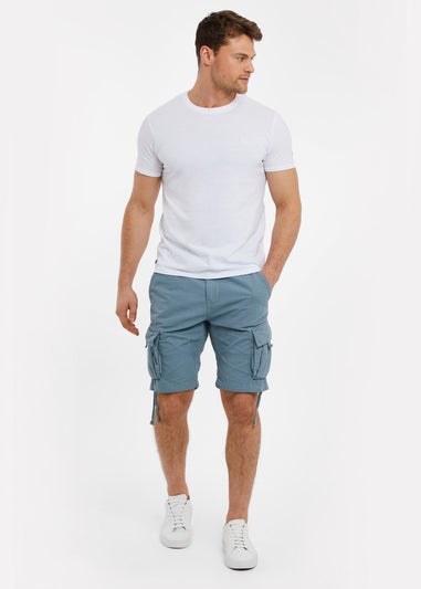 Threadbare Duck Egg Cotton Cargo Shorts