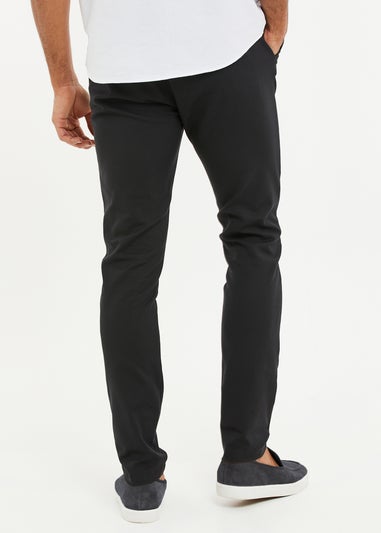 Threadbare Black Slim Fit Semi-Formal Trousers