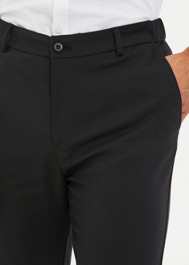 Threadbare Black Slim Fit Semi-Formal Trousers