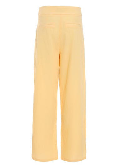 Quiz Yellow Linen Palazzo Trousers