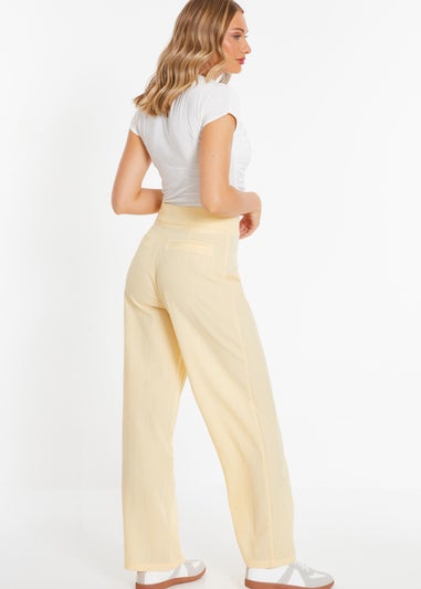 Quiz Yellow Linen Palazzo Trousers