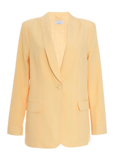 Quiz Yellow Linen Blazer