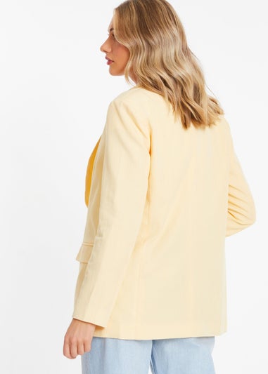 Quiz Yellow Linen Blazer