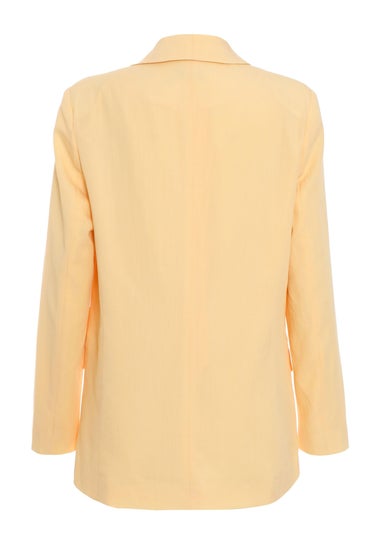 Quiz Yellow Linen Blazer