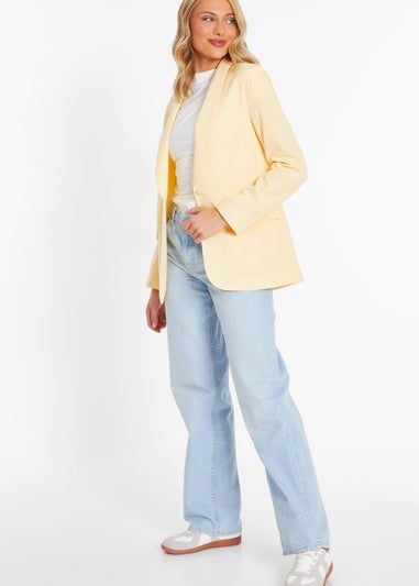 Quiz Yellow Linen Blazer