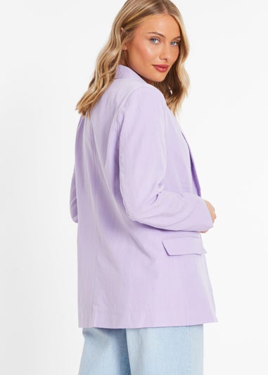 Quiz Purple Linen Blazer