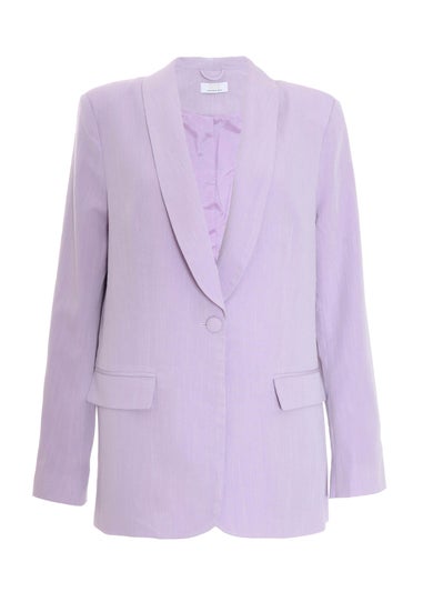 Quiz Purple Linen Blazer