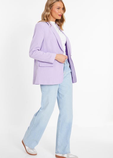 Quiz Purple Linen Blazer