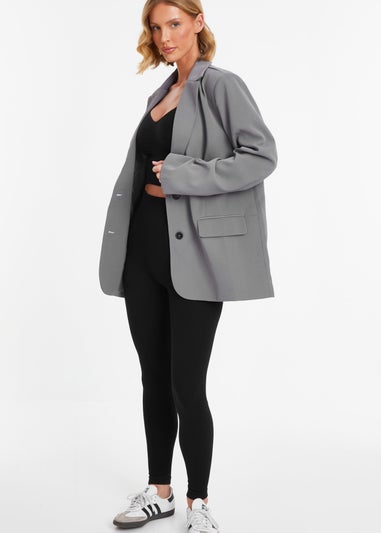 Quiz Grey Oversized Tailored Blazer