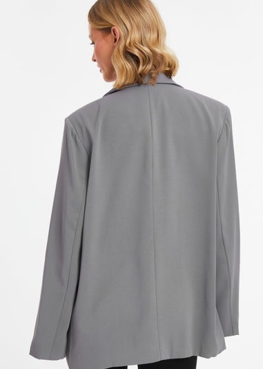 Quiz Grey Oversized Tailored Blazer