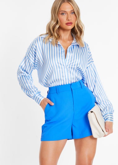 Quiz Blue Tailored Shorts