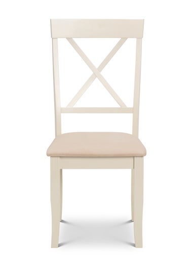 Julian Bowen Ivory Davenport Chairs Set Of 2 (96.5 x 44 x 52cm)