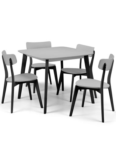 Julian Bowen Casa Square Dining Table Grey/Black (75 x 90 x 90cm)