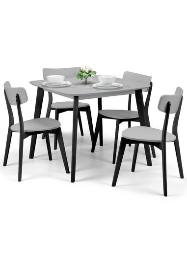 Julian Bowen Casa Square Dining Table Grey/Black (75 x 90 x 90cm)