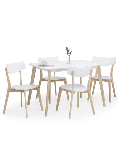 Julian Bowen Casa Rectangular Dining Table White/Oak (75 x 80 x 120cm)