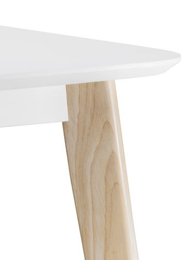 Julian Bowen Casa Rectangular Dining Table White/Oak (75 x 80 x 120cm)