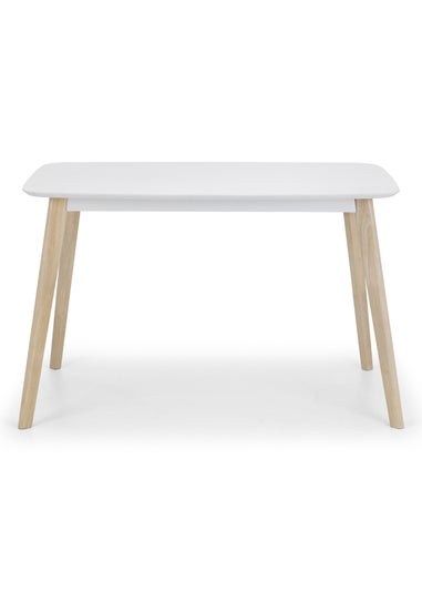 Julian Bowen Casa Rectangular Dining Table White/Oak (75 x 80 x 120cm)