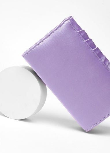 Quiz Lilac Satin Pleated Clutch Bag