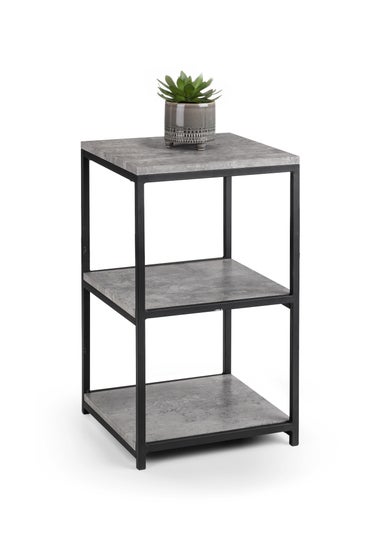 Julian Bowen Black Staten Tall Narrow Side Table (60 x 35 x 35cm)