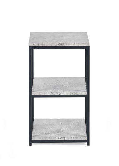 Julian Bowen Black Staten Tall Narrow Side Table (60 x 35 x 35cm)