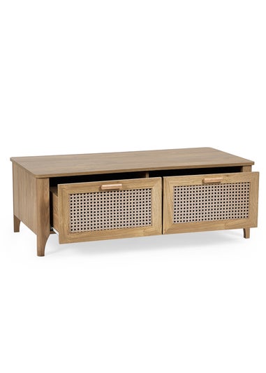 Julian Bowen Brown Sydney 2 Drawer Coffee Table (42 x 120 x 60cm)