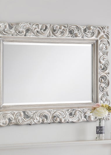 Julian Bowen Baroque Distressed Wall Mirror (82 x 113 x 4cm)