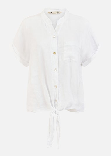 Yumi White Italian Linen Shirt