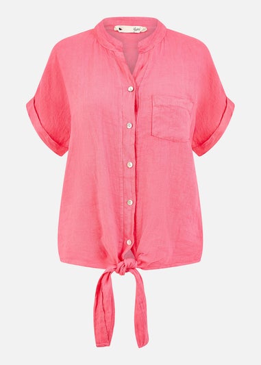 Yumi Pink Italian Linen Shirt