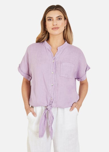 Yumi Lilac Italian Linen Shirt