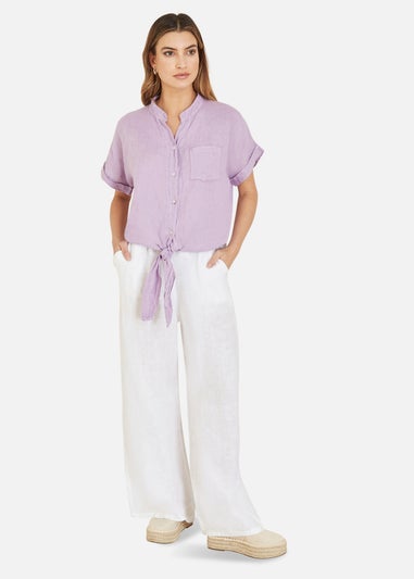 Yumi Lilac Italian Linen Shirt