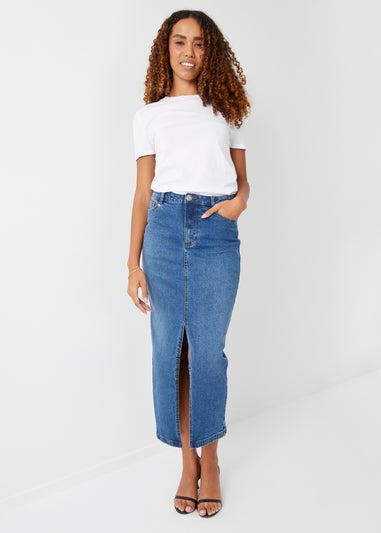 Threadbare Indigo Blue Antwerp Denim Maxi Skirt