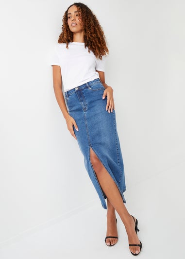 Threadbare Indigo Blue Antwerp Denim Maxi Skirt