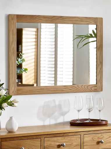 Julian Bowen Brown Mallory Wall Mirror (70 x 100 x 2cm)