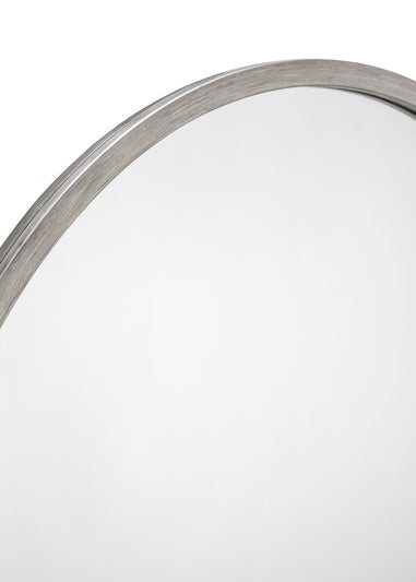 Julian Bowen Octave Round Pewter Wall Mirror (80 x 80 x 2cm)