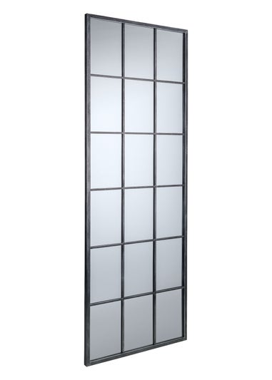 Julian Bowen Pewter Somma Large Window Mirror (180 x 70 x 2.5cm)