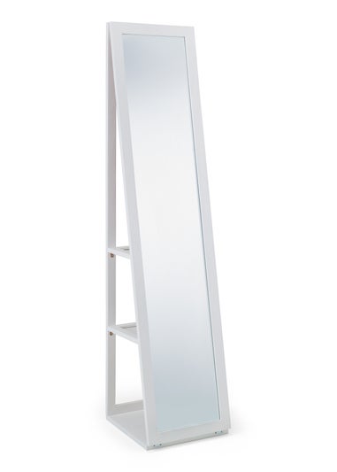 Julian Bowen Fresco White Storage Mirror (155 x 36 x 36cm)