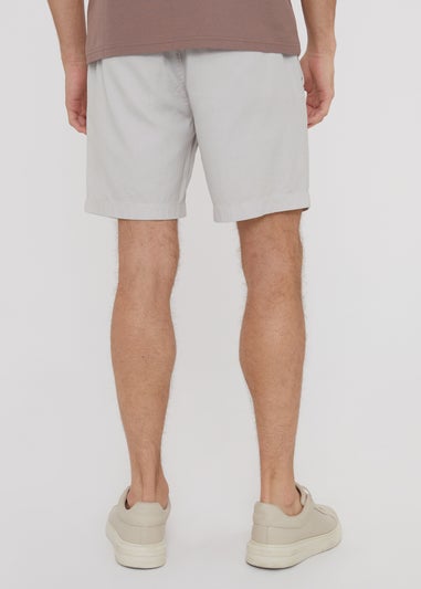 Threadbare White Lent Cotton Lyocell Jogger Style Shorts