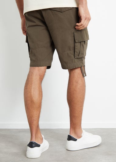 Threadbare Chocolate Cotton Manchester Cargo Shorts